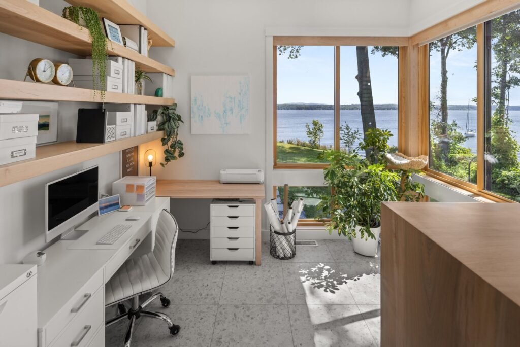 Home Office with Reclaimed Wood